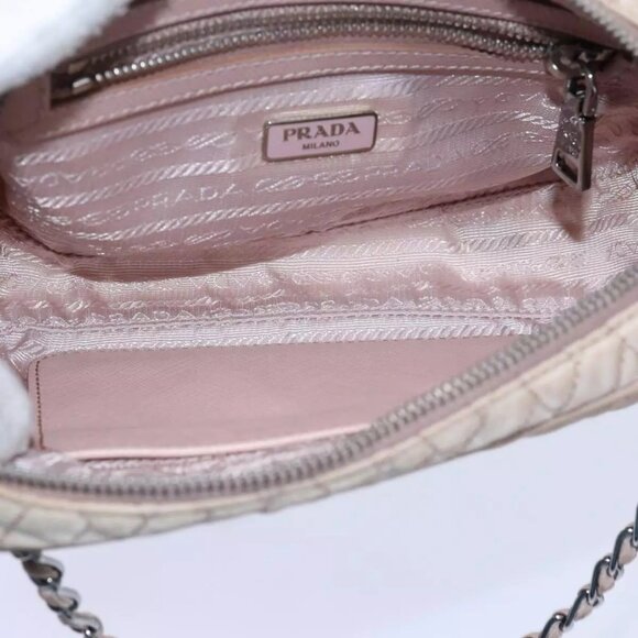 PRADA Quilted Hand Bag Nylon 2way Pink Auth - Picture 8 of 16